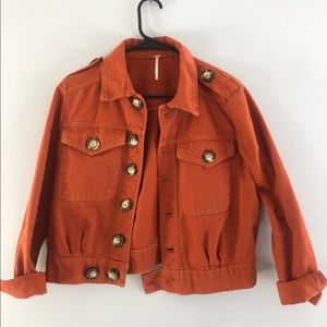 Free People Slouchy Eisenhower Denim Jacket